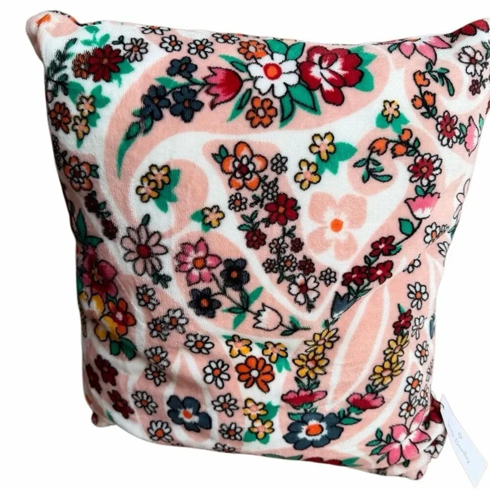Vera Bradley Prairie Paisley 18x18 Indoor Outdoor Throw Pillow Floral NWT